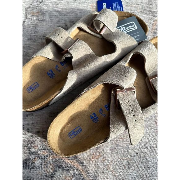 NWT Birckenstock Arizona Soft Footbed Suede Leather Size 43 Mens 10